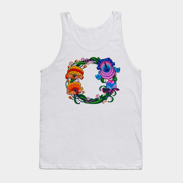 Colorful Flowers Tank Top by Bododobird